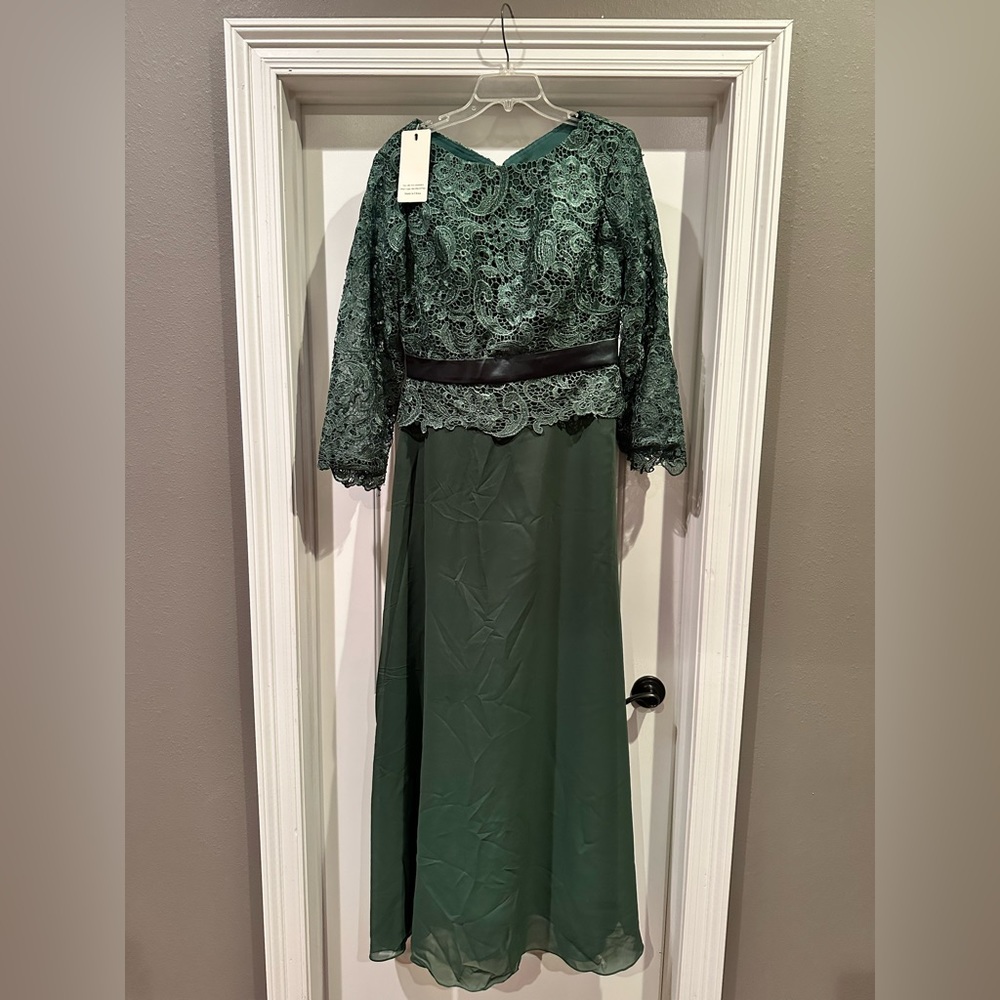 Dark Green Mother of Bride dress